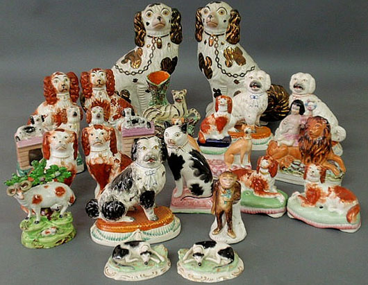 Large collection of 19th-century Staffordshire to be sold Nov. 26-27. Image courtesy of Wiederseim Associates Inc.